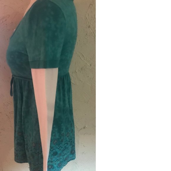 So Green White Knit Tunic Top Size M - Picture 4 of 6